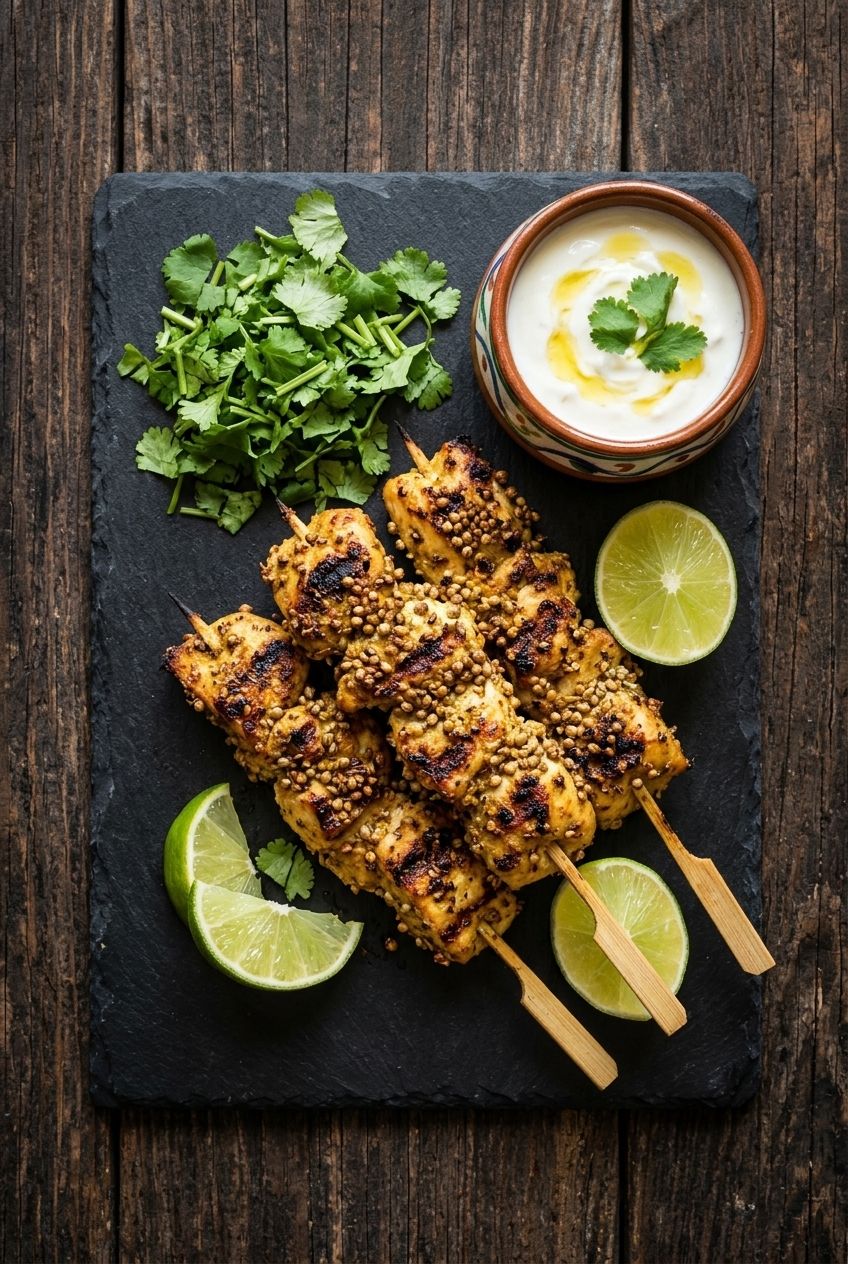 Coriander-Lime Chicken Skewers