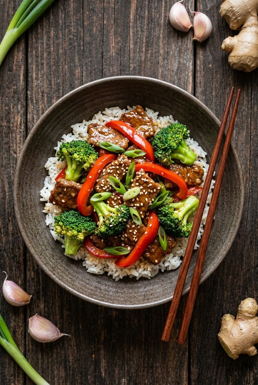 Ginger Garlic Beef Stir-Fry
