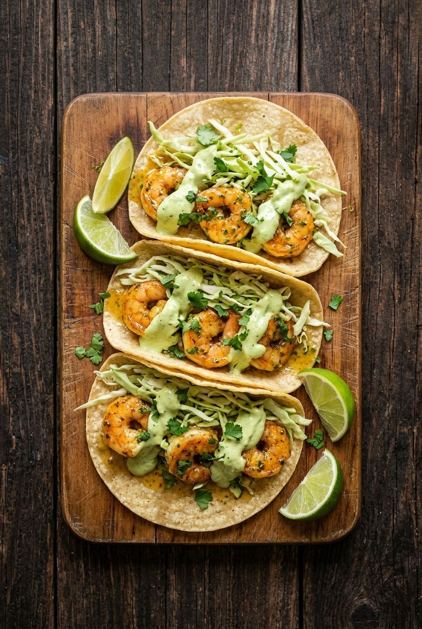 Lime Zest Butter Shrimp Tacos