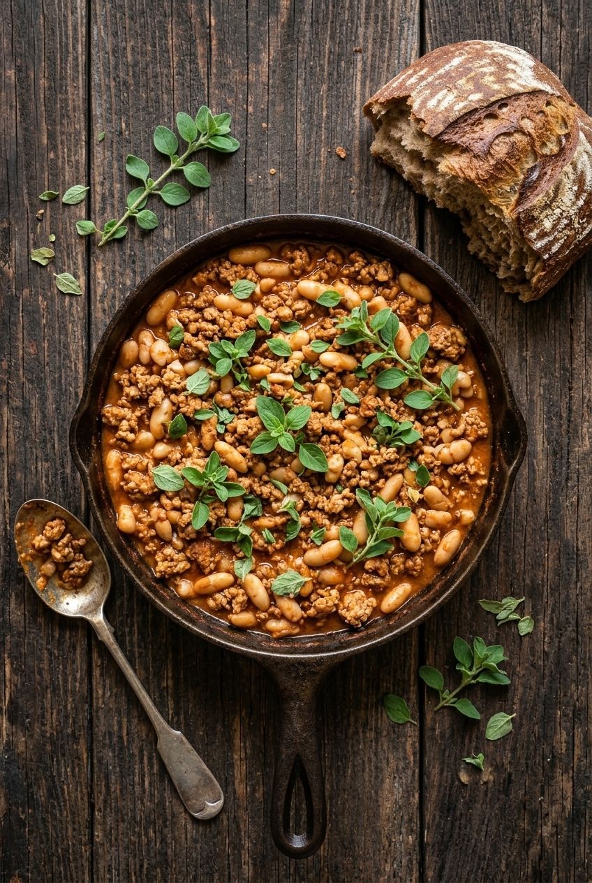 Marjoram Turkey & White Bean Skillet