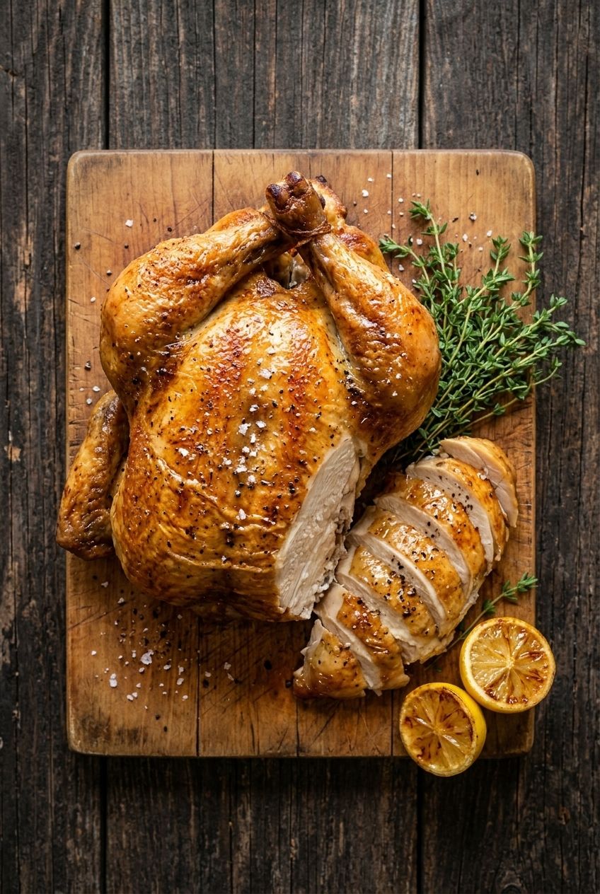 Dry-Brined Crispy Roast Chicken